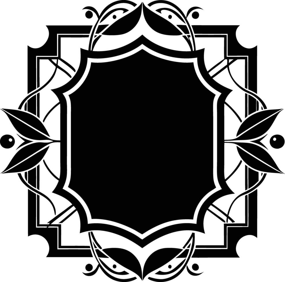 decorative corners and dividers frame illustration black and white vector