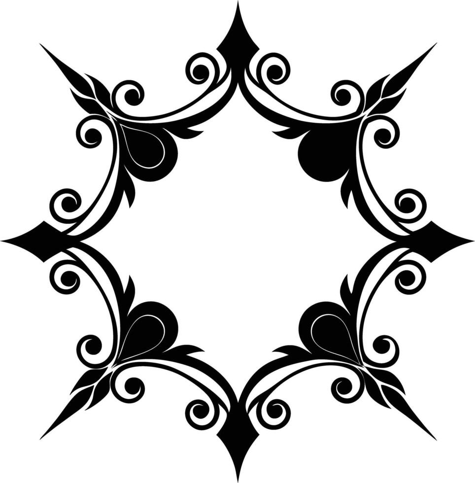 decorative corners and dividers frame illustration black and white vector