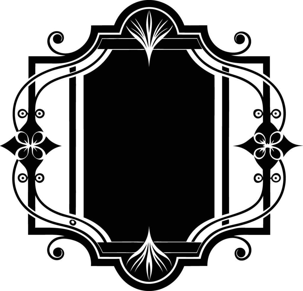 decorative corners and dividers frame illustration black and white vector