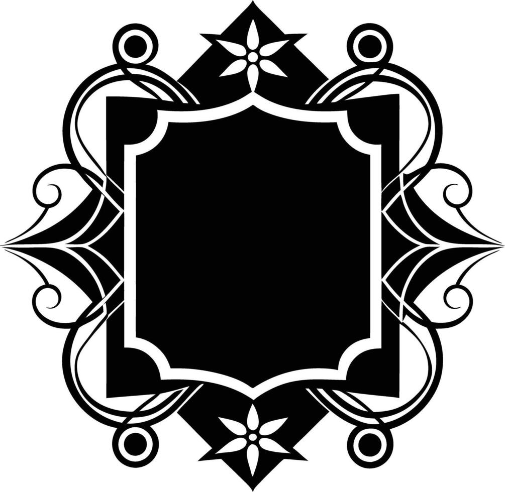 decorative corners and dividers frame illustration black and white vector