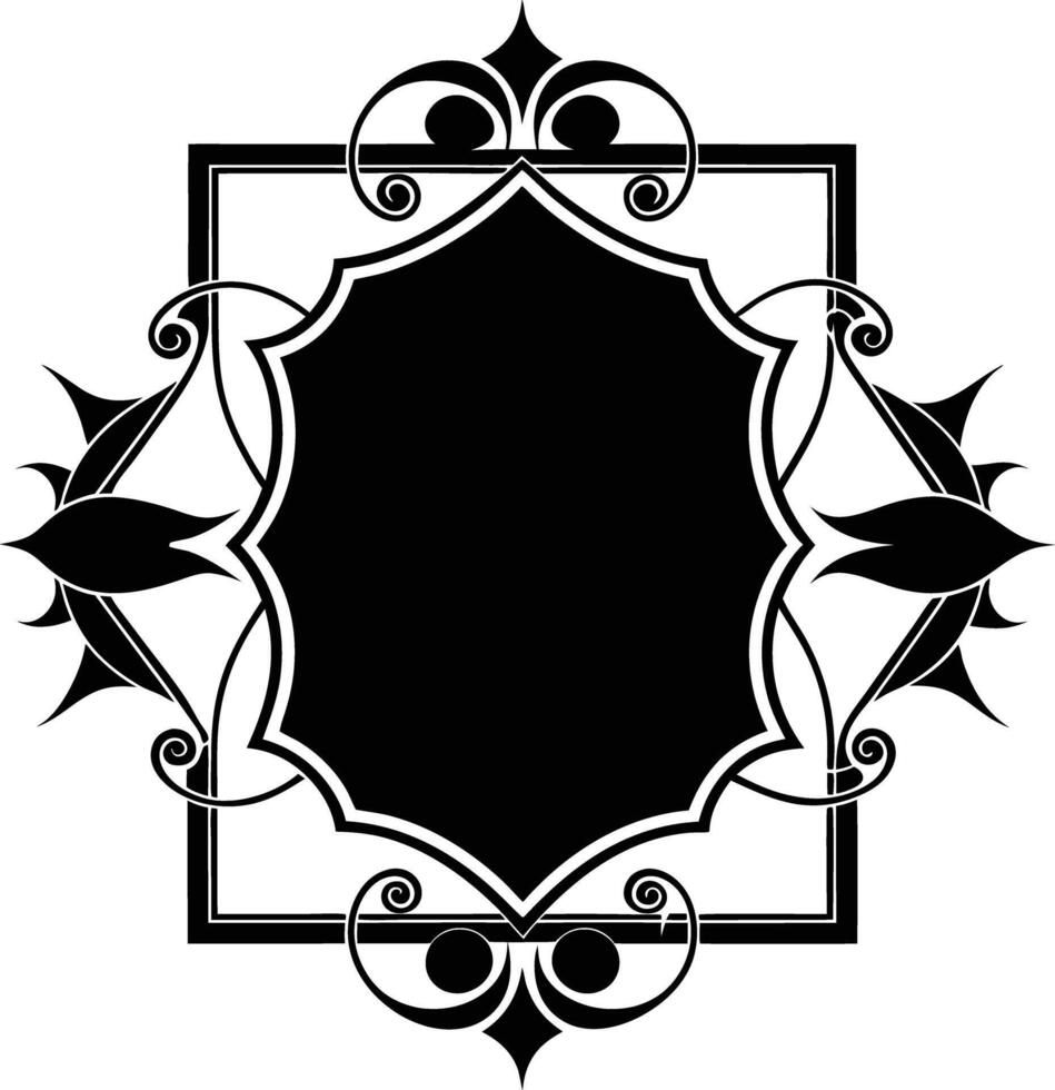 decorative corners and dividers frame illustration black and white vector