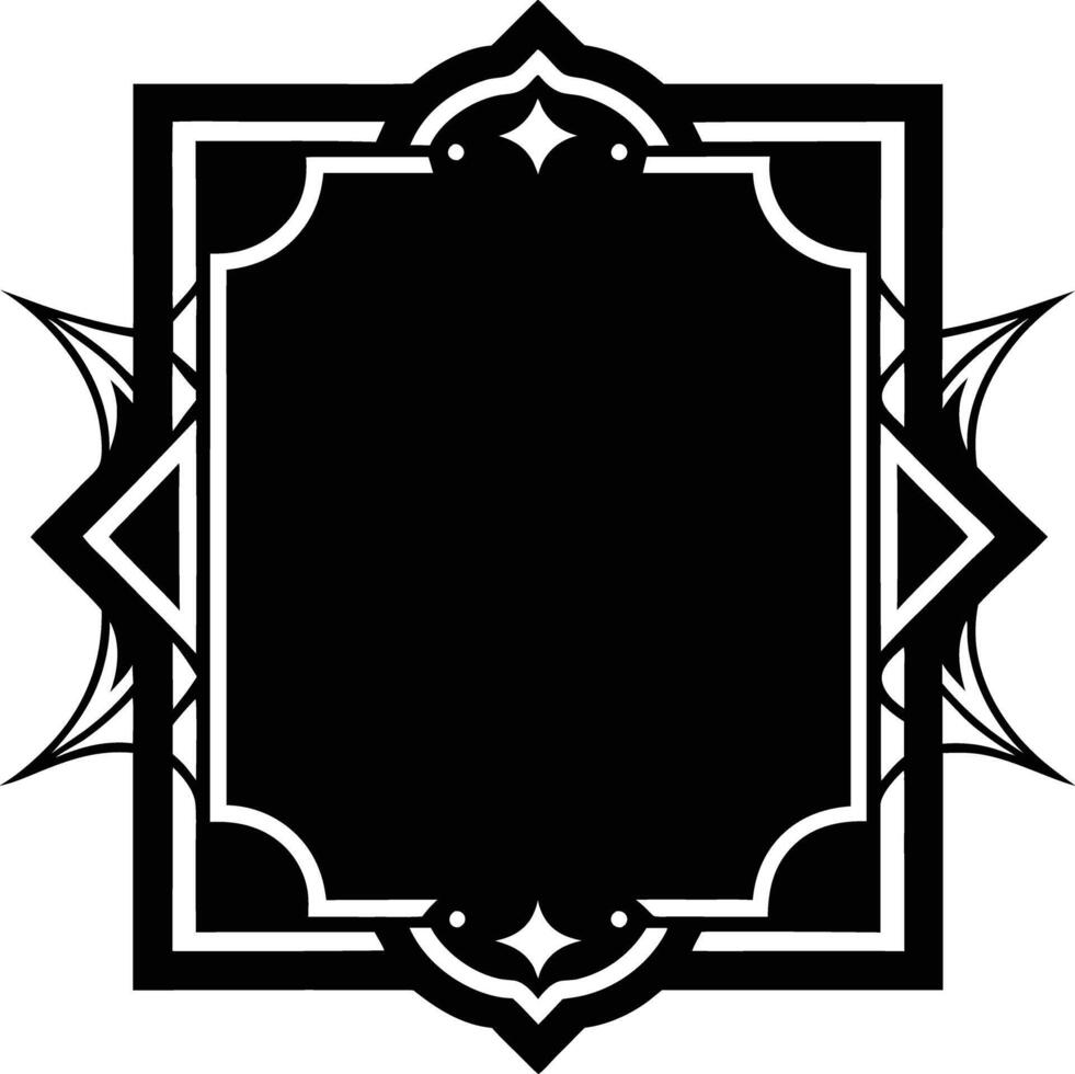 decorative corners and dividers frame illustration black and white vector