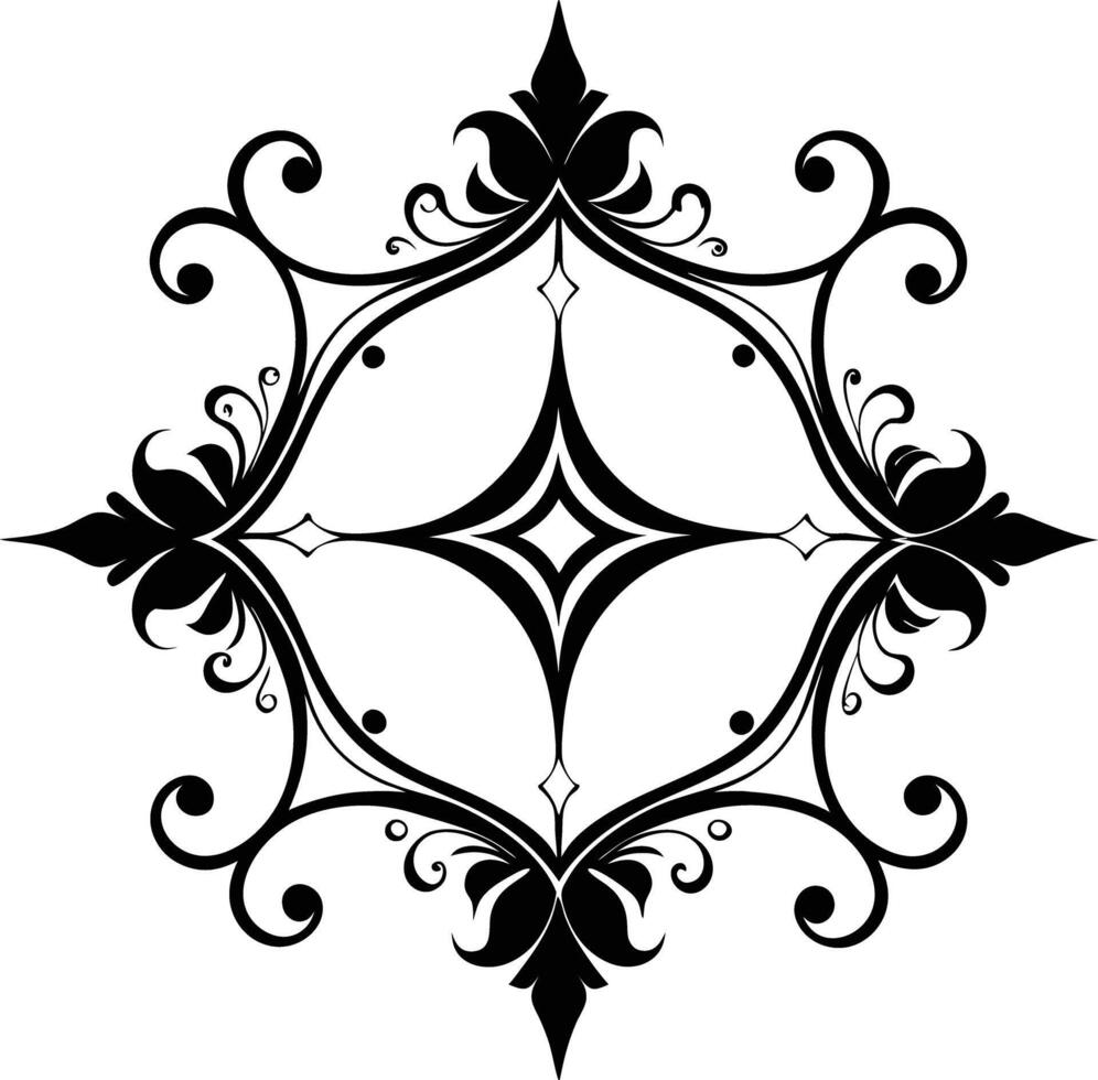 decorative corners and dividers frame illustration black and white vector