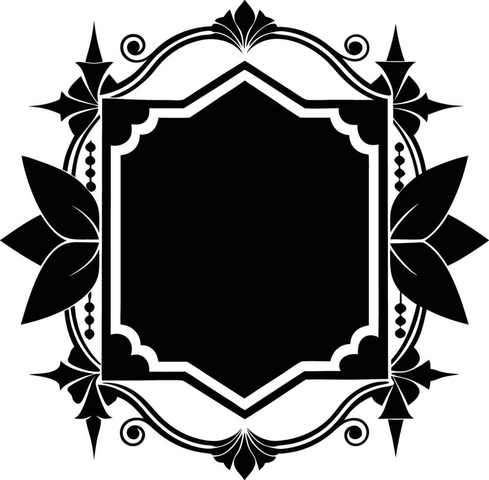 decorative corners and dividers frame illustration black and white vector