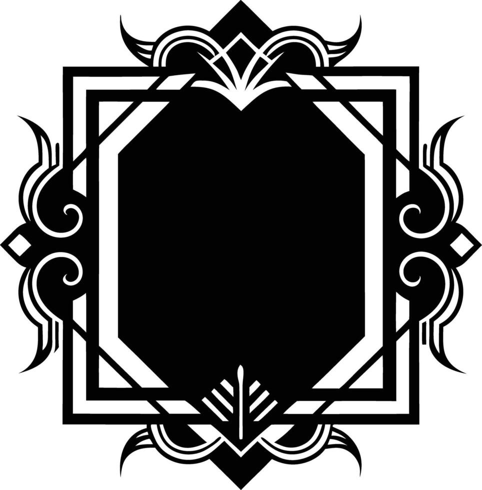 decorative corners and dividers frame illustration black and white vector
