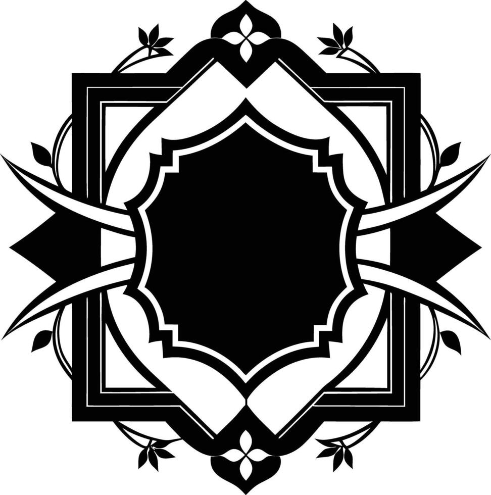 decorative corners and dividers frame illustration black and white vector