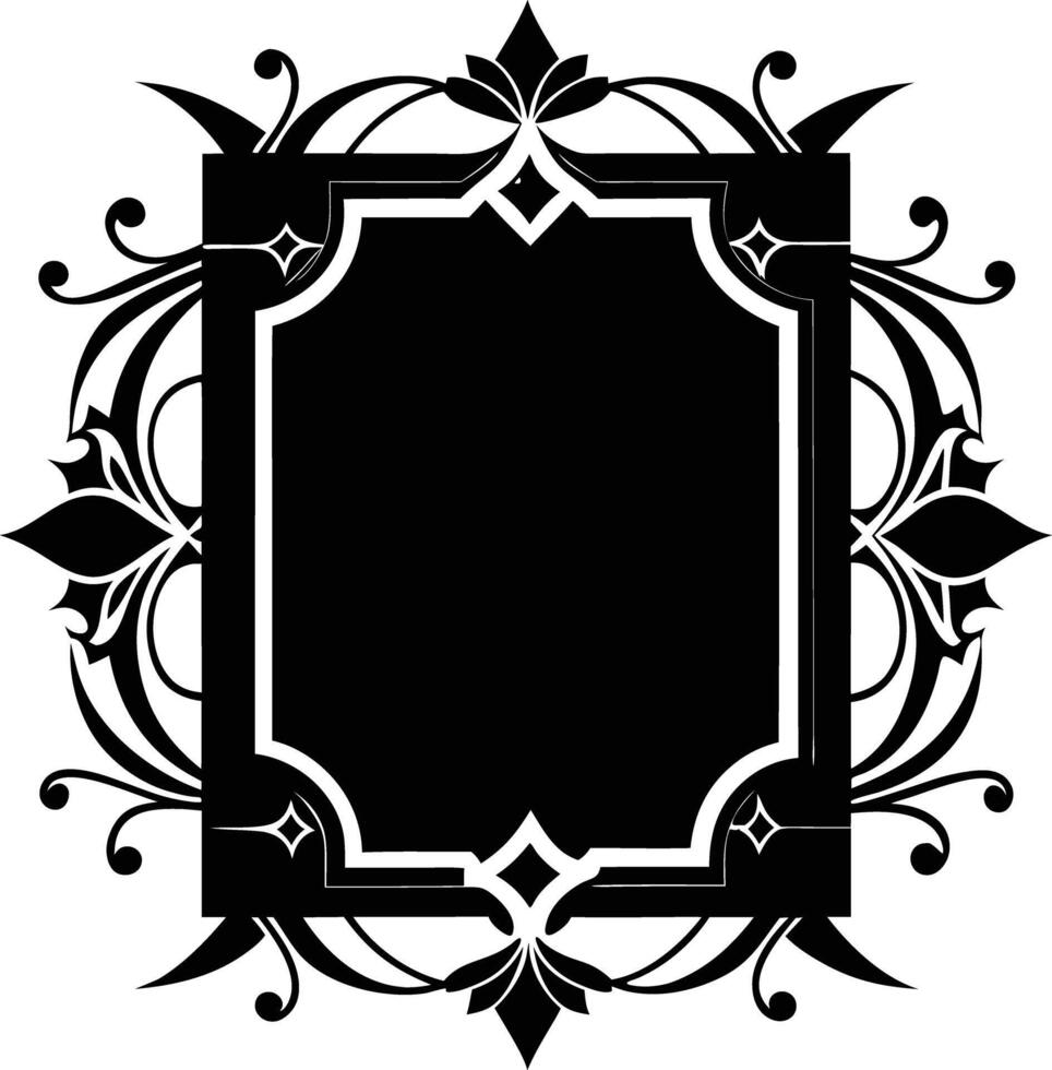 decorative corners and dividers frame illustration black and white vector