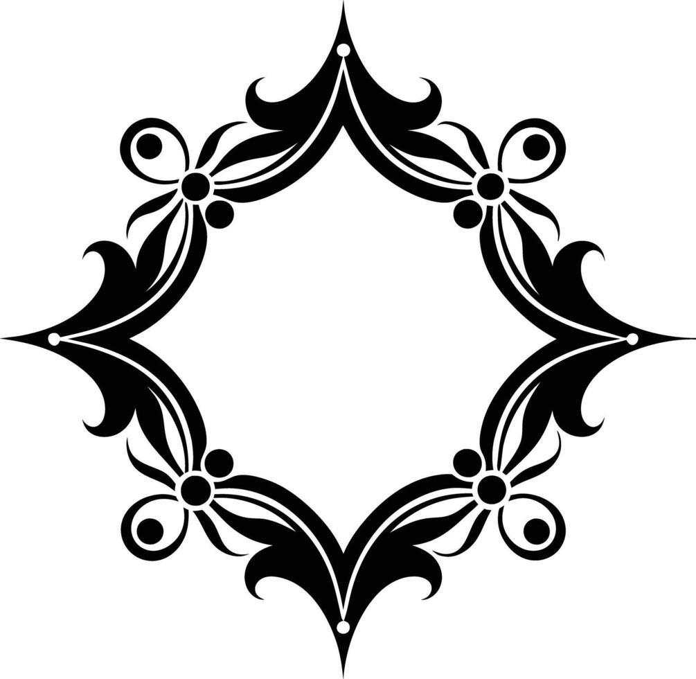 decorative corners and dividers frame illustration black and white vector