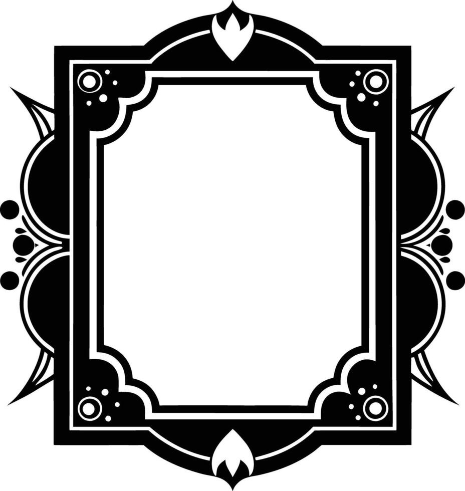 decorative corners and dividers frame illustration black and white vector