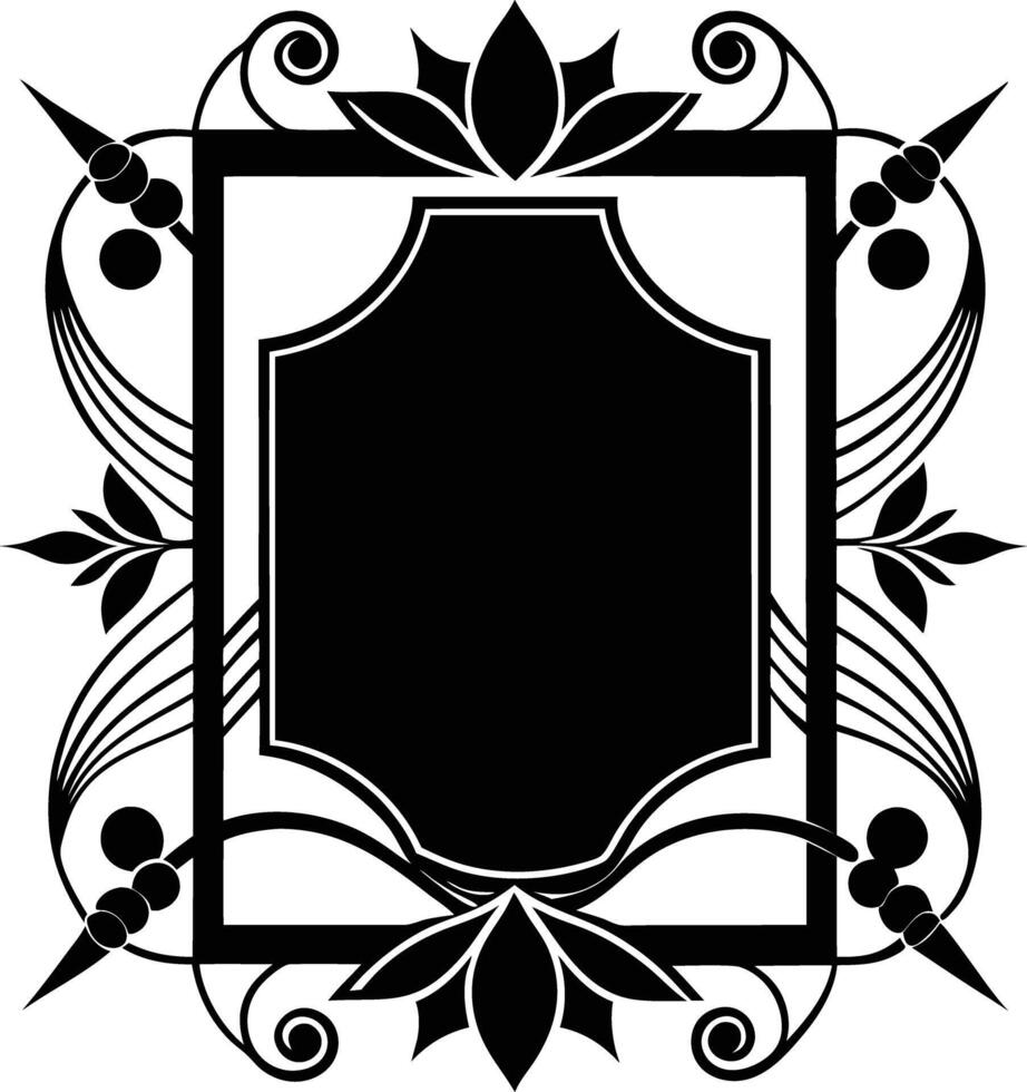 decorative corners and dividers frame illustration black and white vector