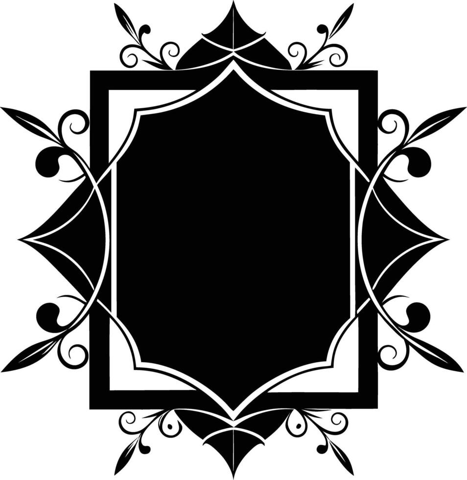 decorative corners and dividers frame illustration black and white vector