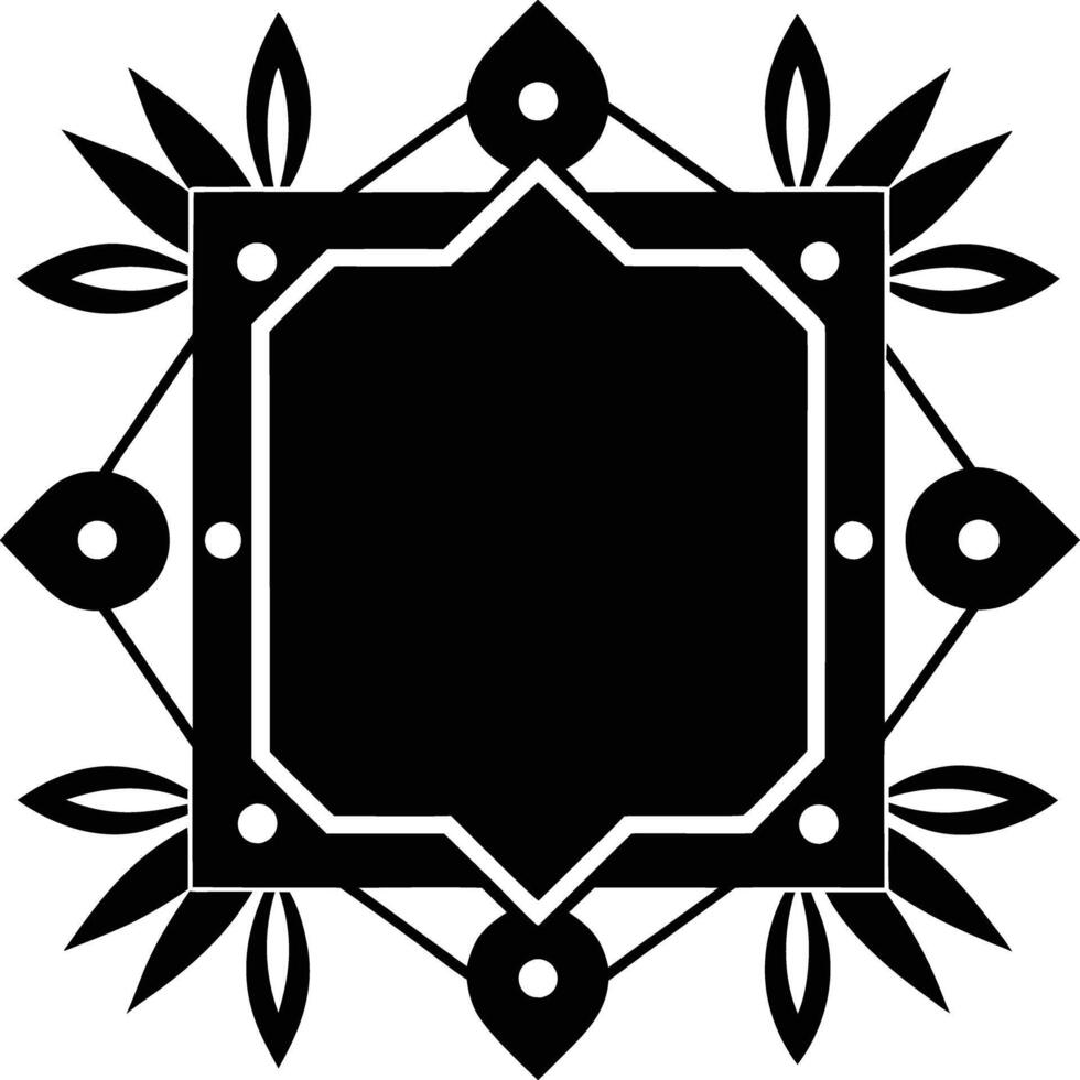 decorative corners and dividers frame illustration black and white vector