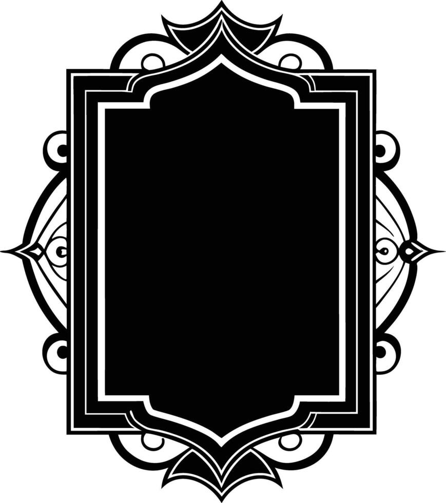 decorative corners and dividers frame illustration black and white vector