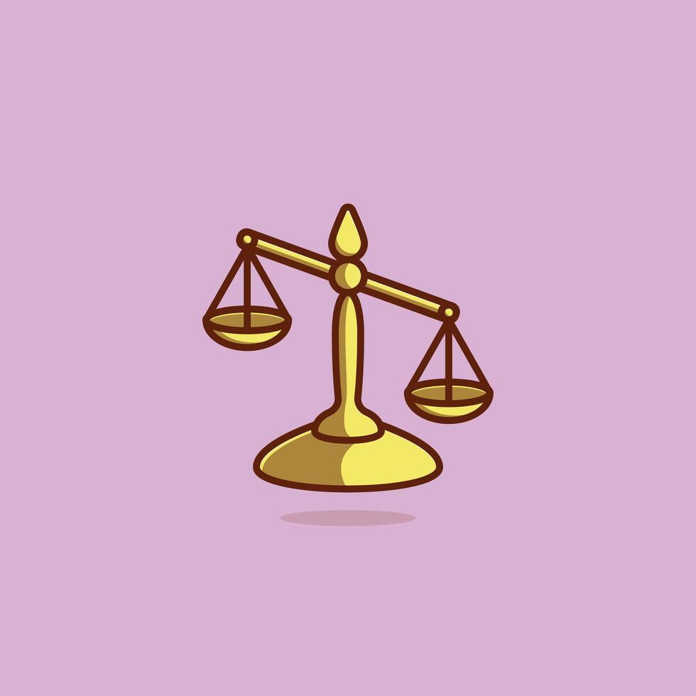 scales of justice cartoon illustration National Day of Justice concept icon isolated vector