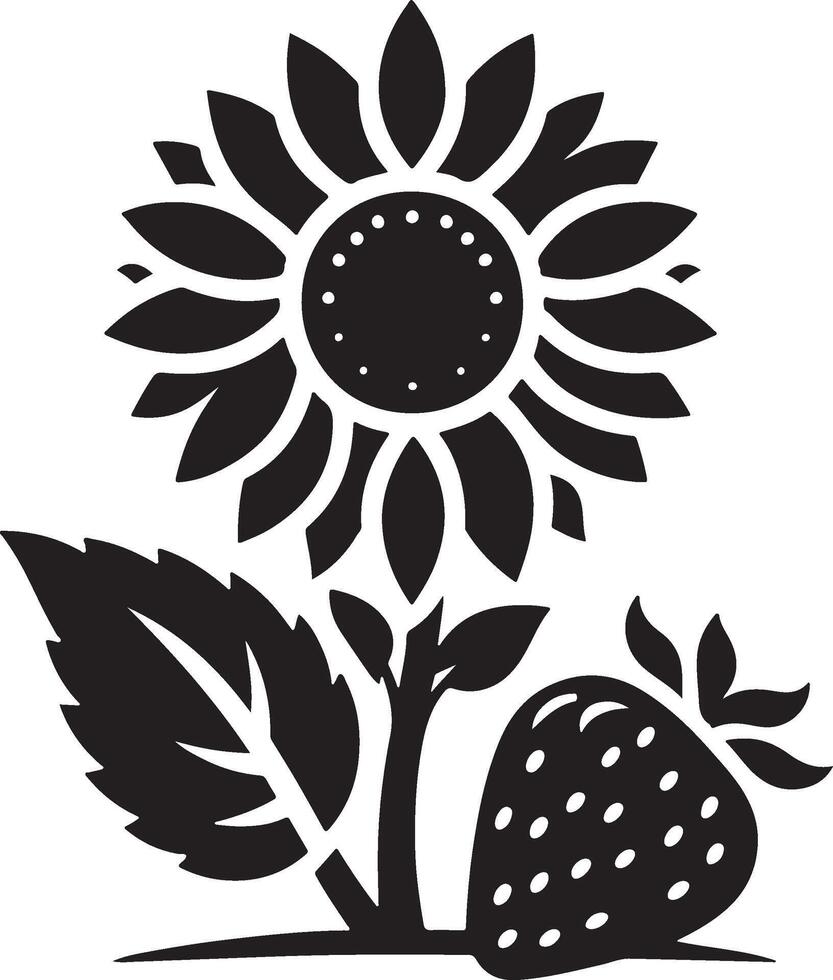 Simple Sunflower Silhouette vector