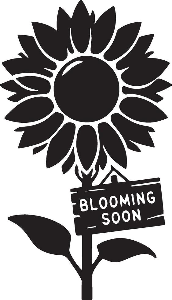 Simple Sunflower Silhouette vector