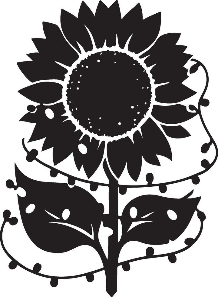 Simple Sunflower Silhouette vector