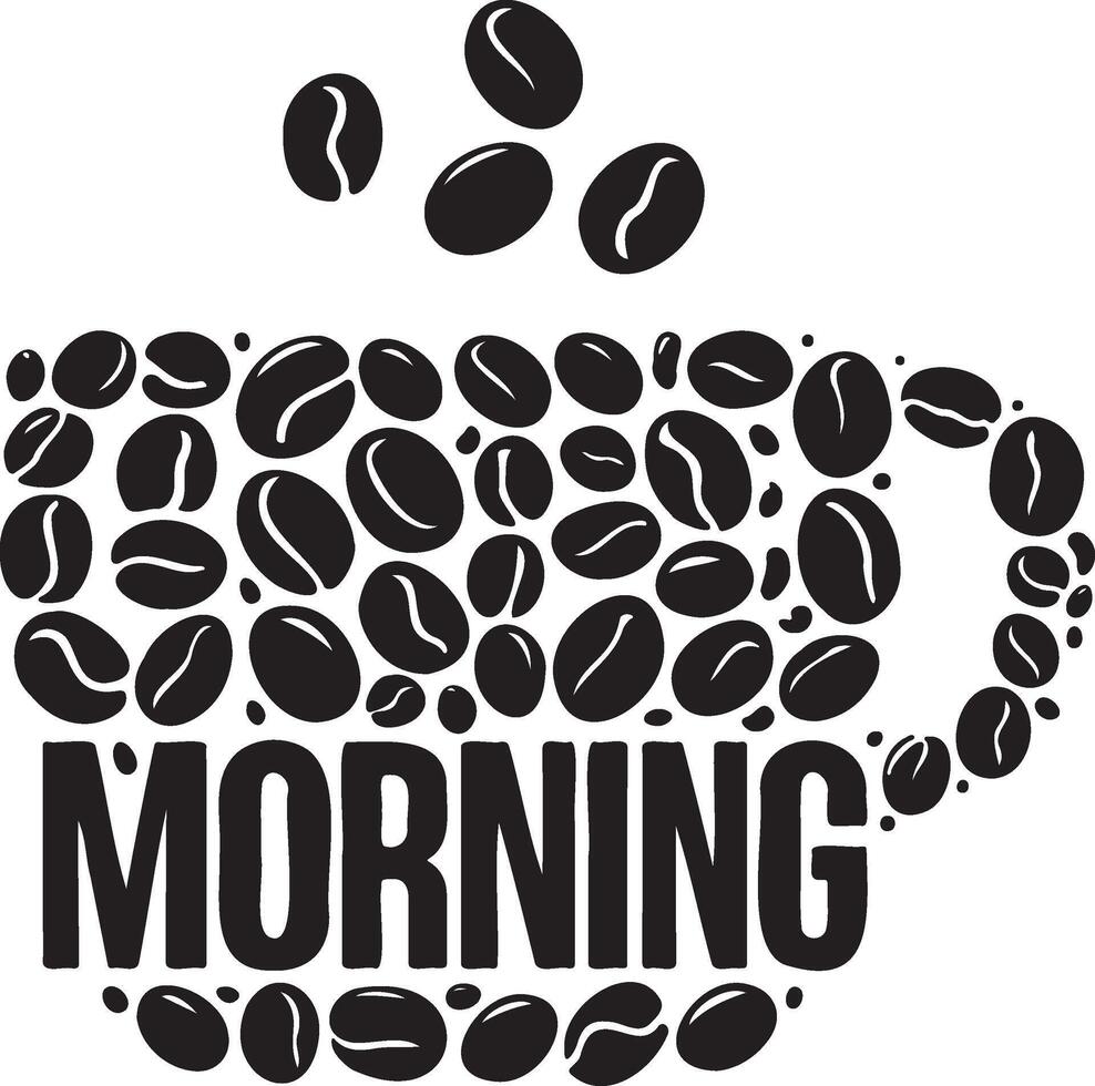 Coffee Cup and Beans Caffeine, Brew, Cup, Beans, Aroma, Hot, Drink, Roasted, Cafe vector