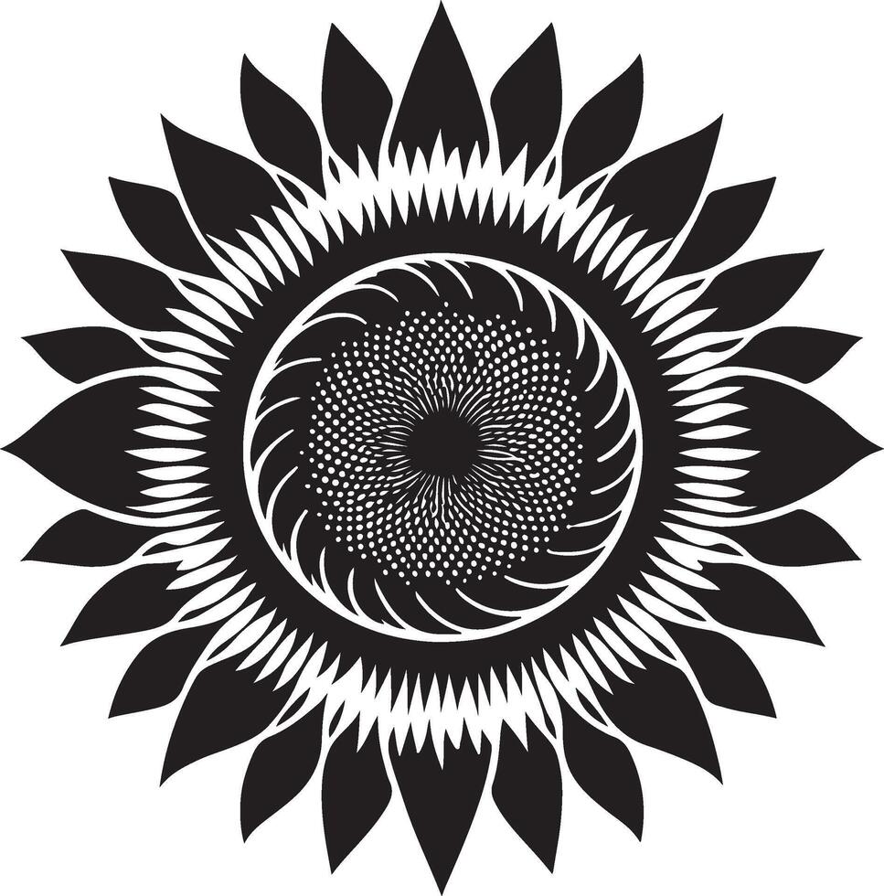 Simple Sunflower Silhouette vector