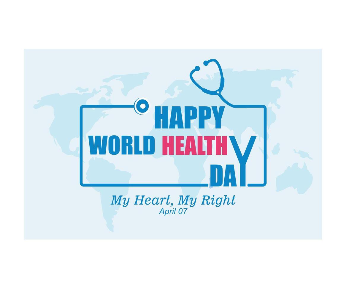 World Health Day 2024 theme banner. Happy World Health Day and My