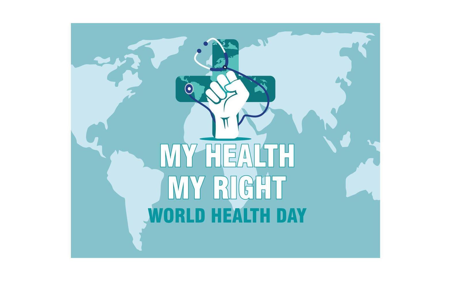World Health Day concept. stethoscope design for health day. Global health care concept. flat modern illustration vector
