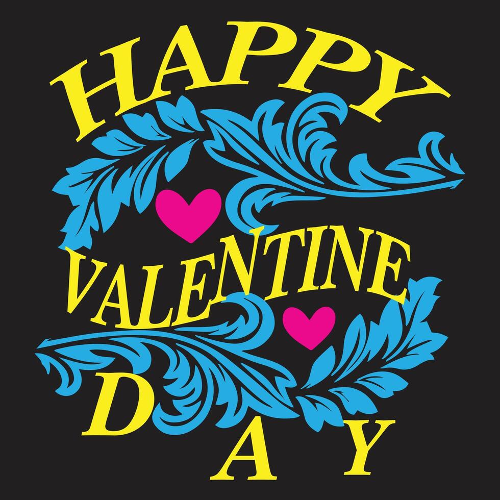 Happy Valentine day Print design vector
