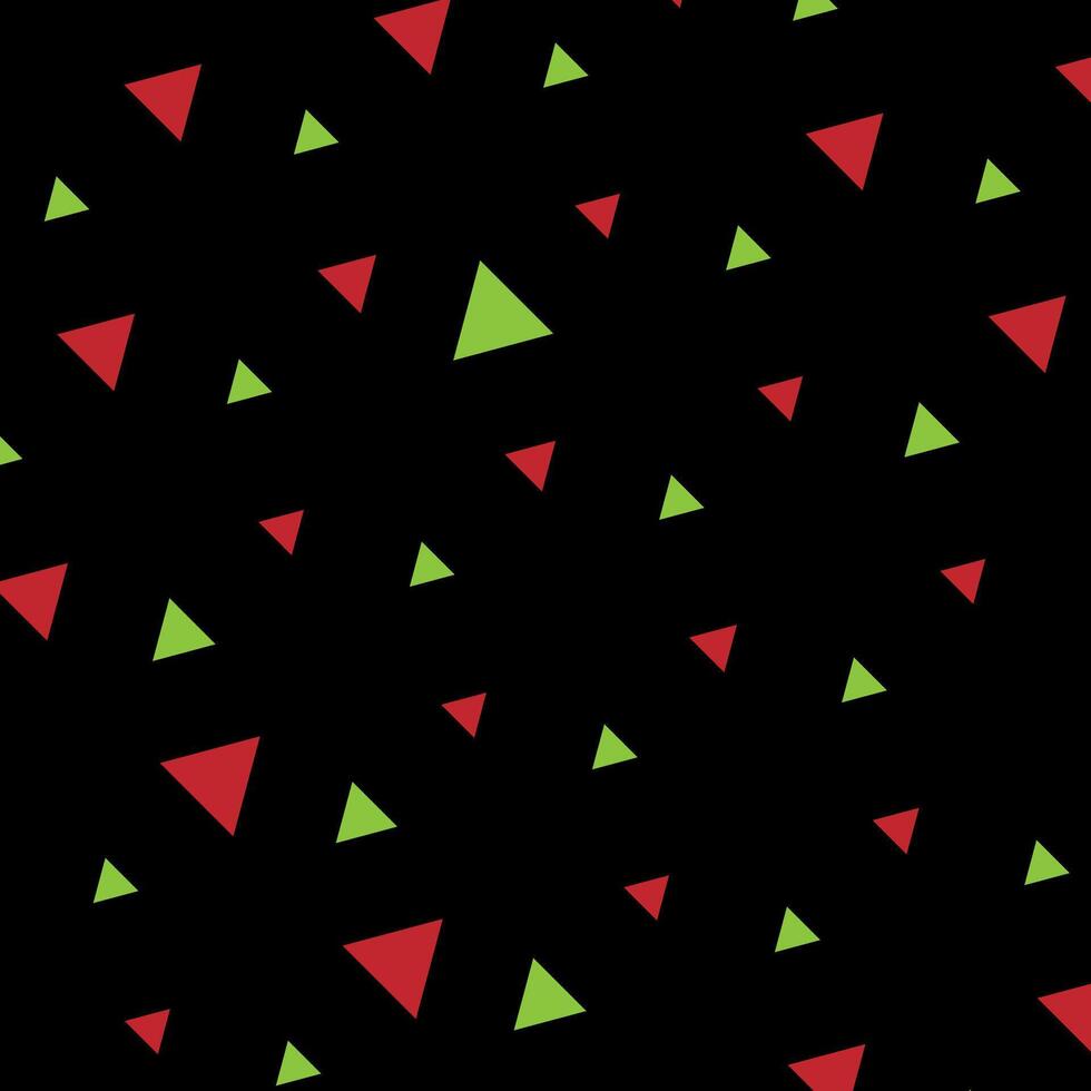Red Green Scattered Triangle Pattern Background vector