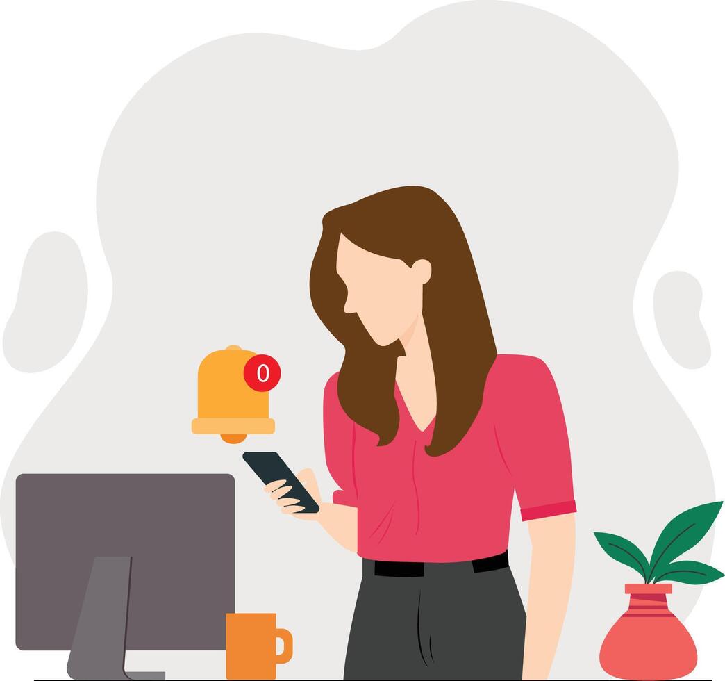 no notification illustration vector