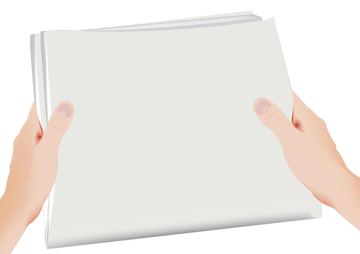 newspaper reading with two hands vector