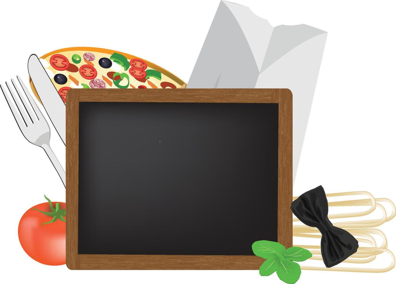blackboard with written closed for lunch break- vector