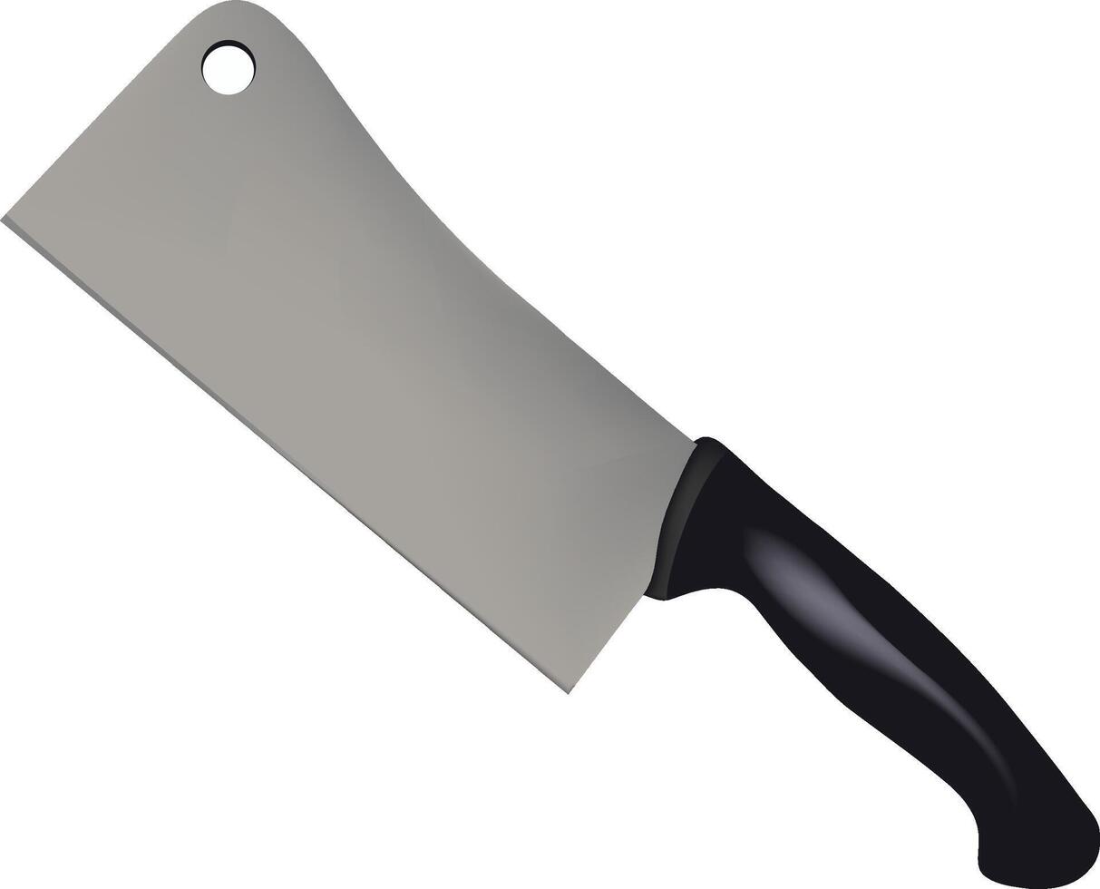 butcher cleaver knife for bones and meat- vector