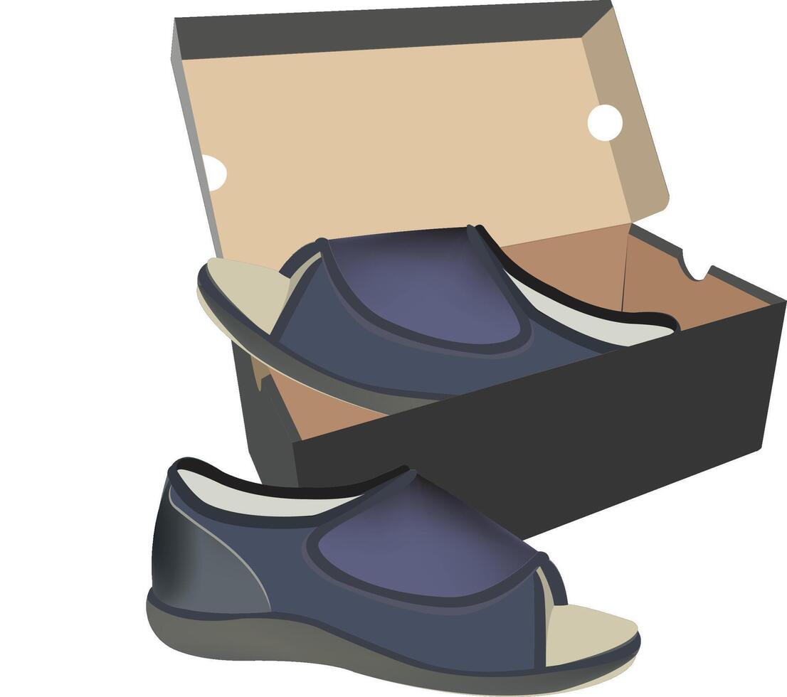 orthopedic slippers from lane and hospitalization vector