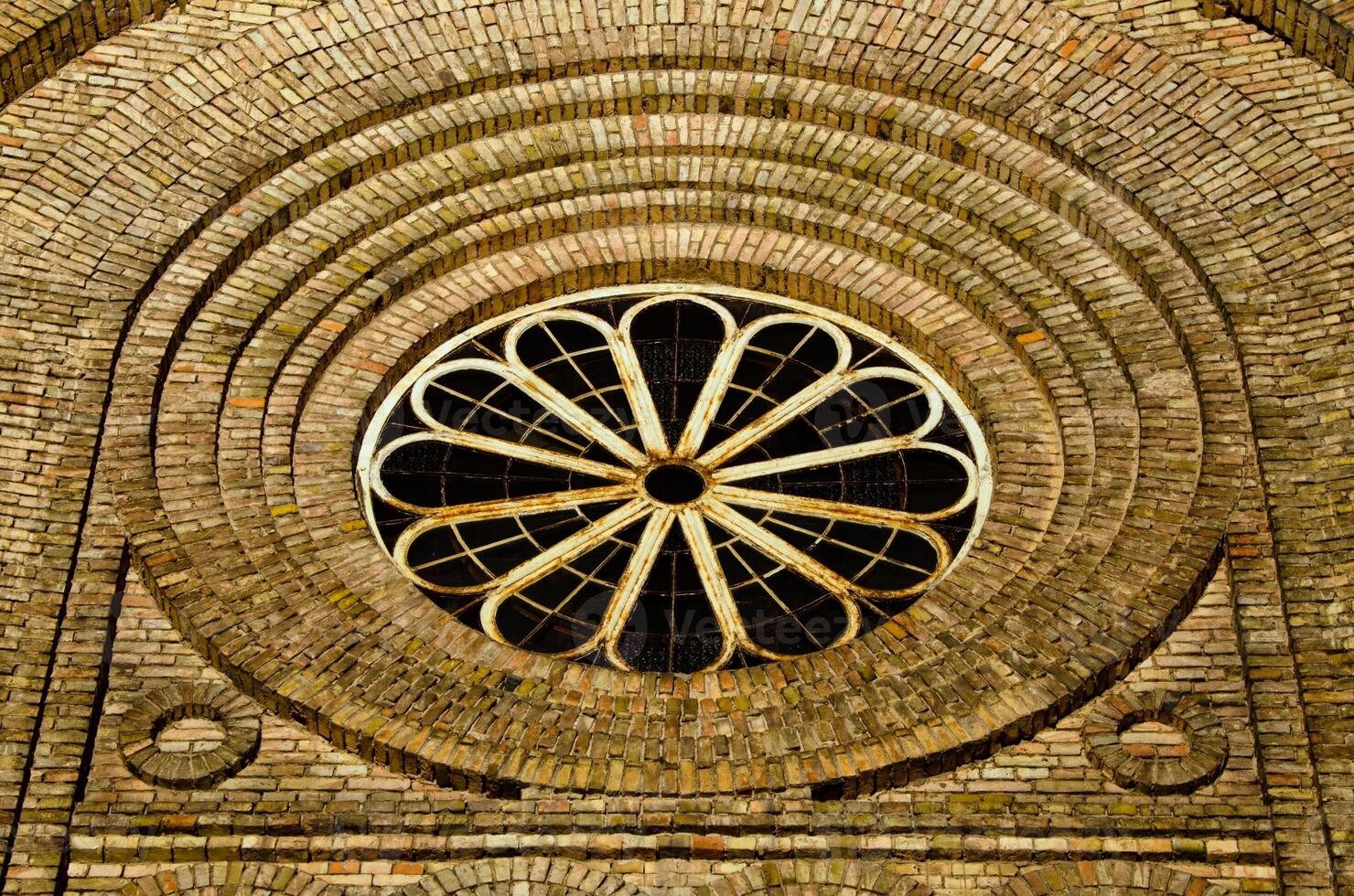 Catholic church facade at night photo