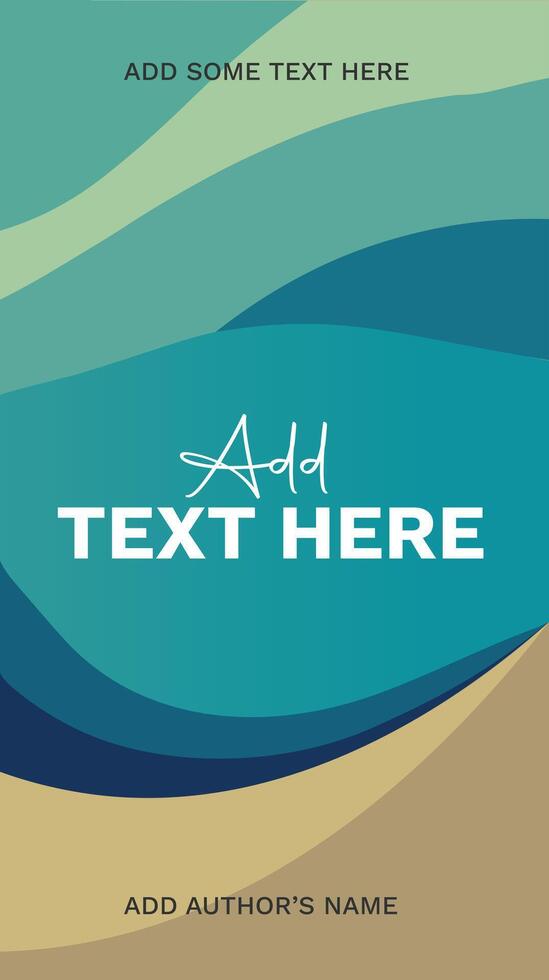 Concept design for a book cover featuring an abstract geometric waves background. vector