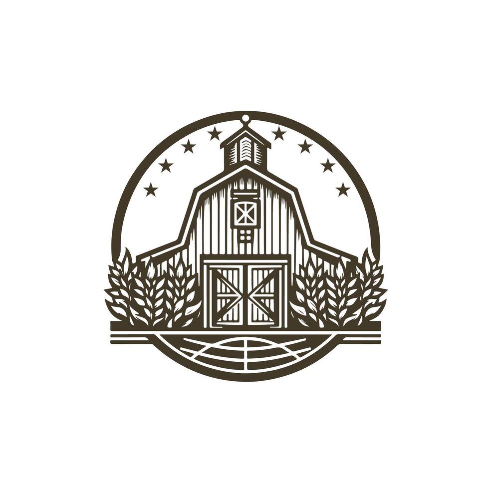 Vintage Farm Barn Logo vector