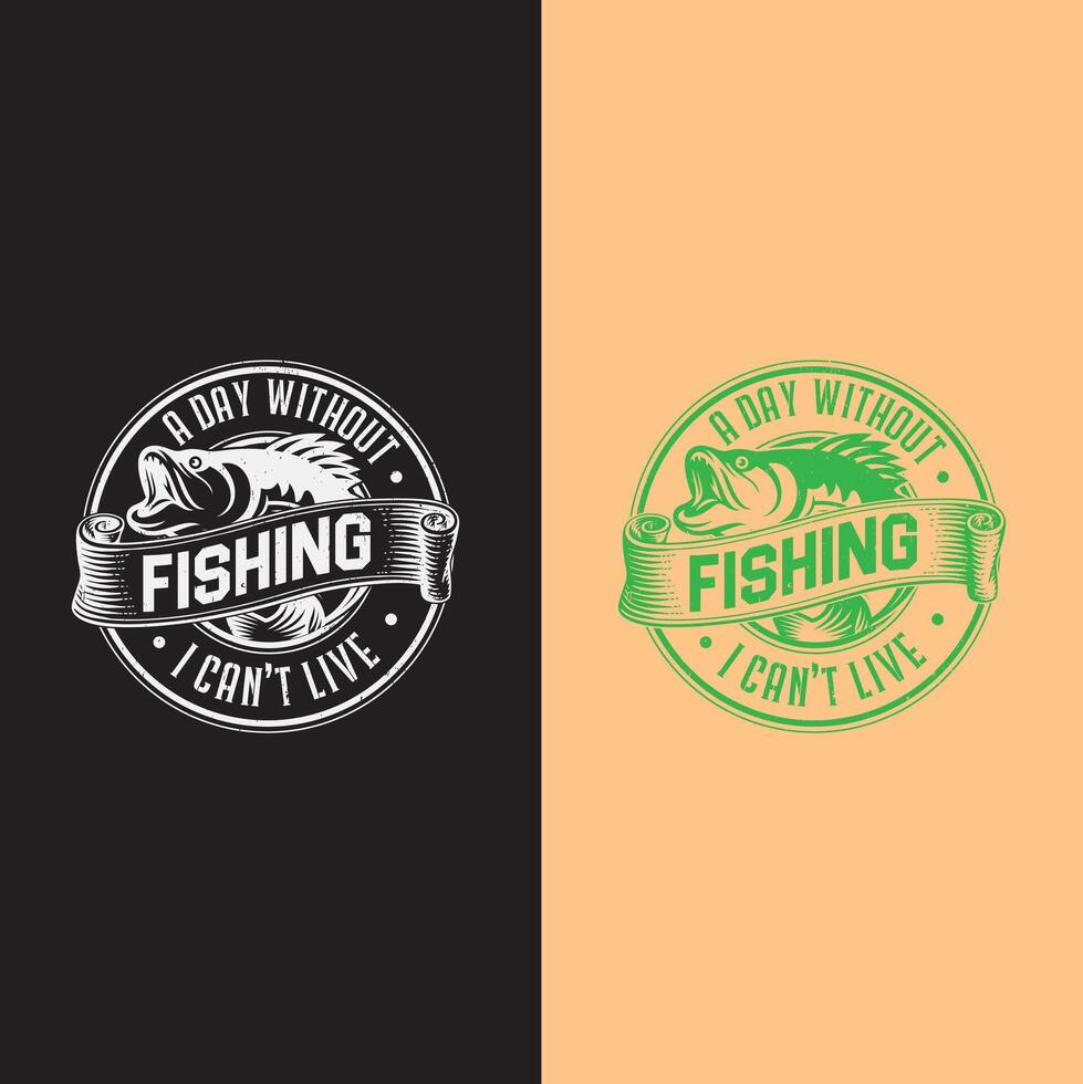 the fish hunter tshirt vector