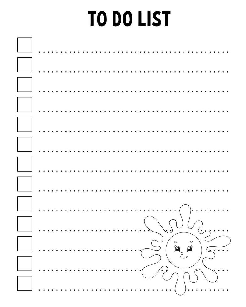 To do list. vector