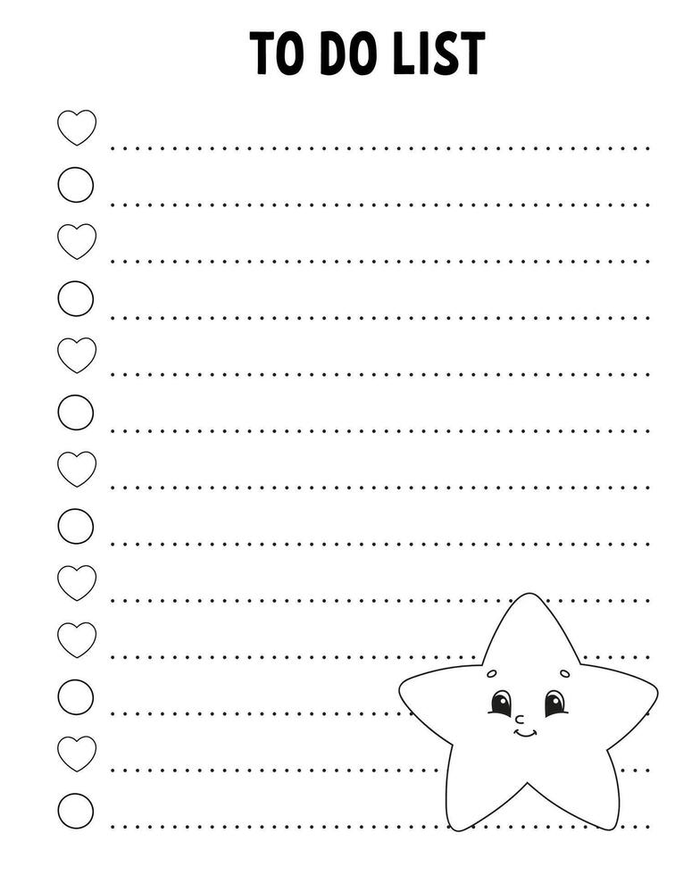 To do list. vector
