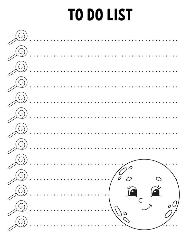 To do list. vector