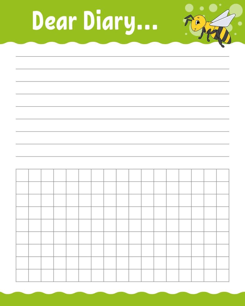 Lined sheet template. vector