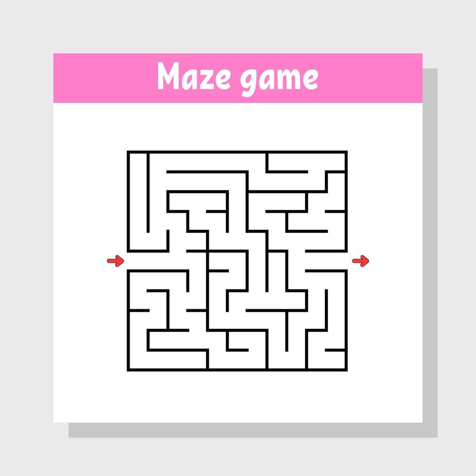 Abstract square maze. vector