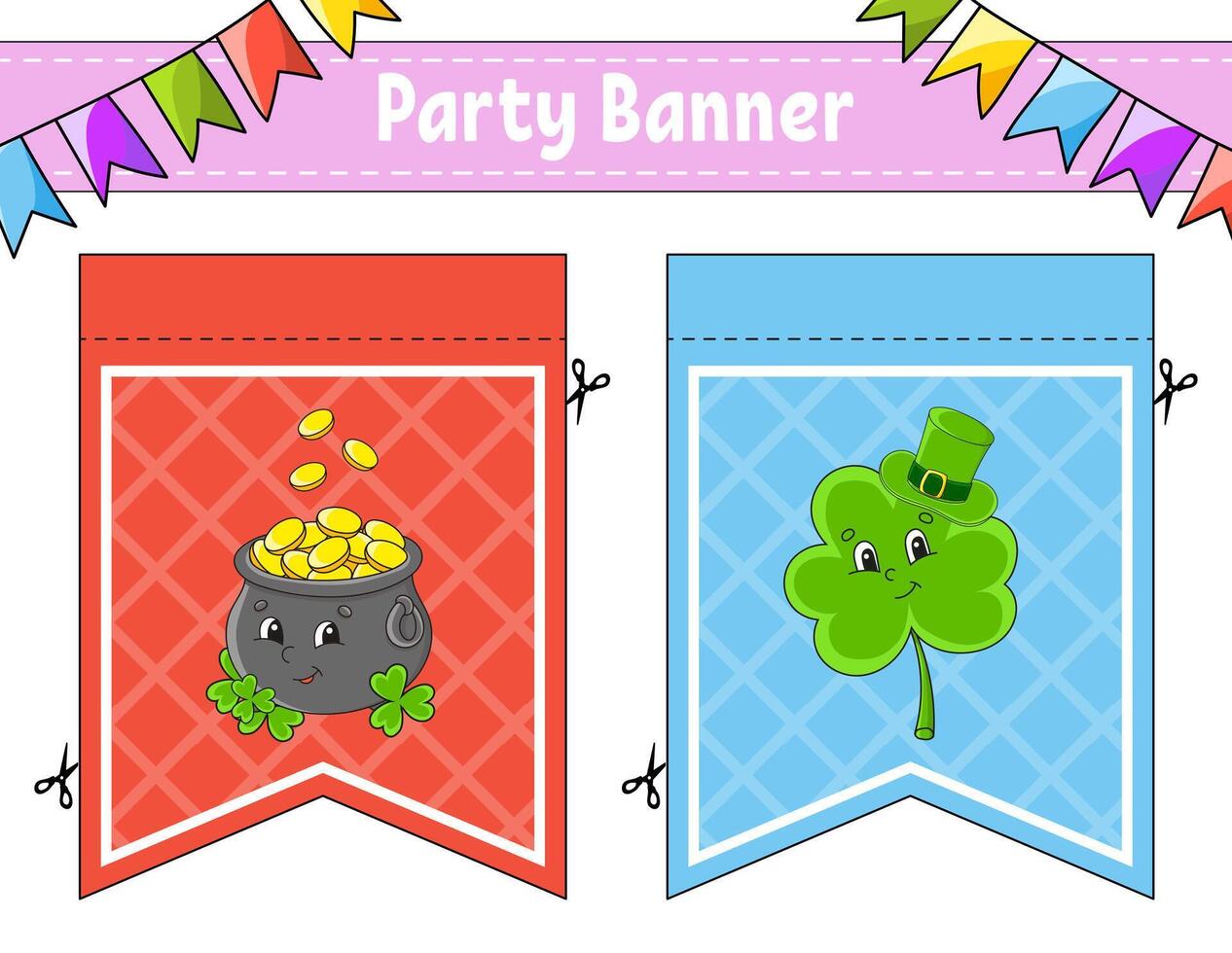 Cute character cartoon. vector