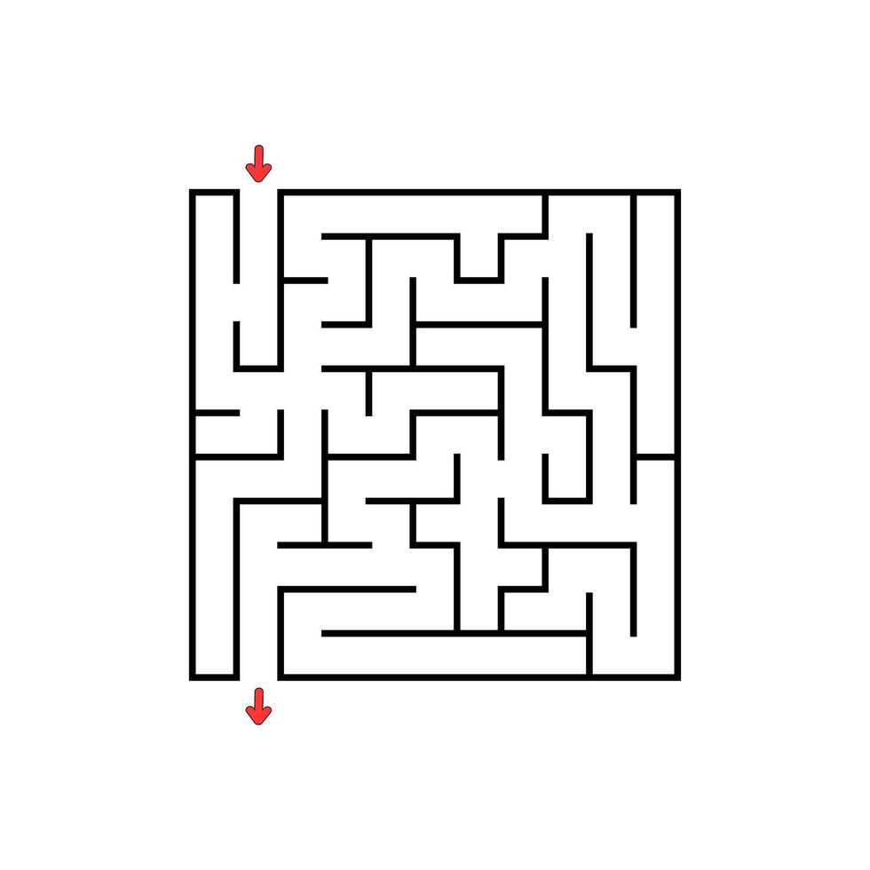 Abstract square maze. vector