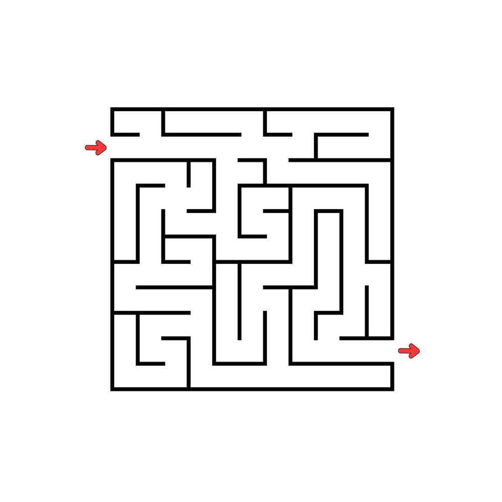 Abstract square maze. vector