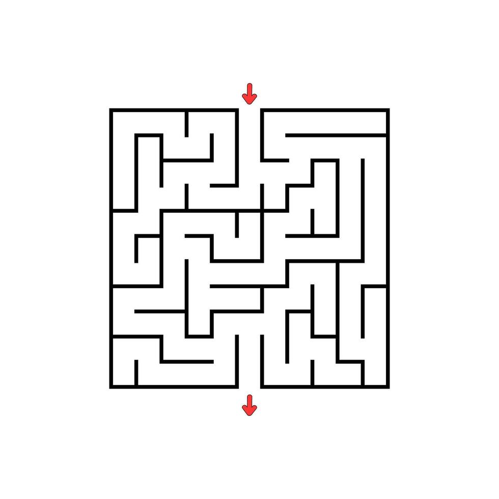 Abstract square maze. vector