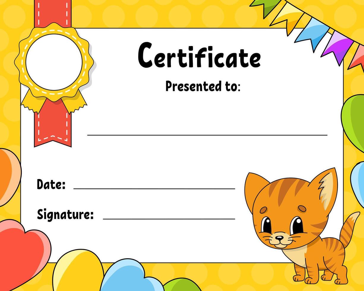 Diploma certificate template. vector