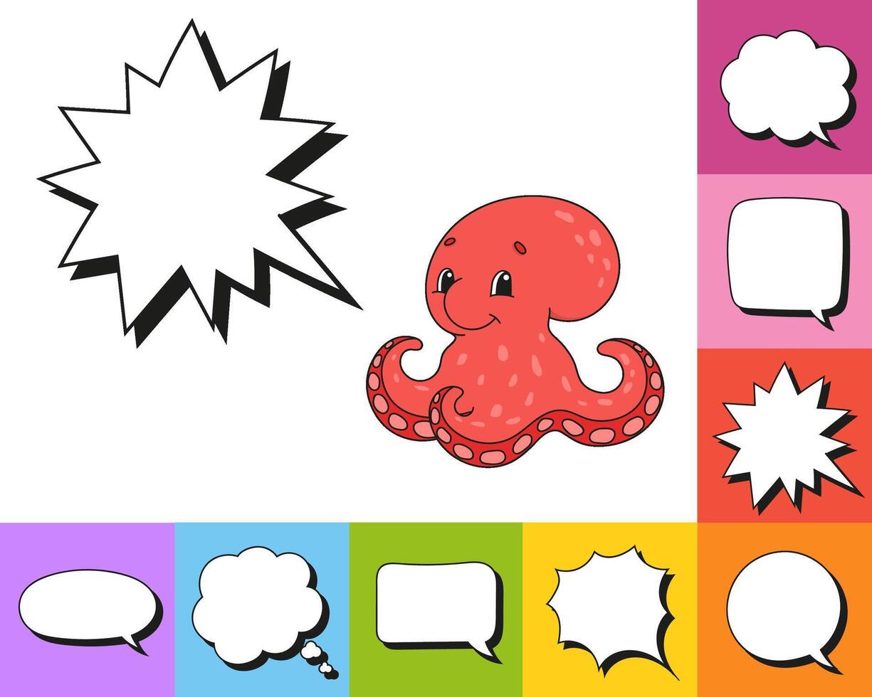 Speech bubble of different shape. vector