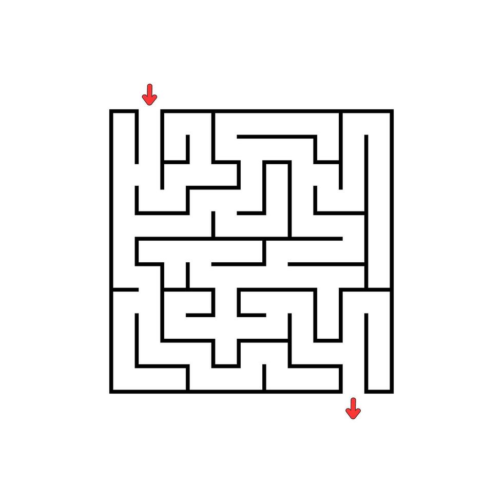 Abstract square maze. vector