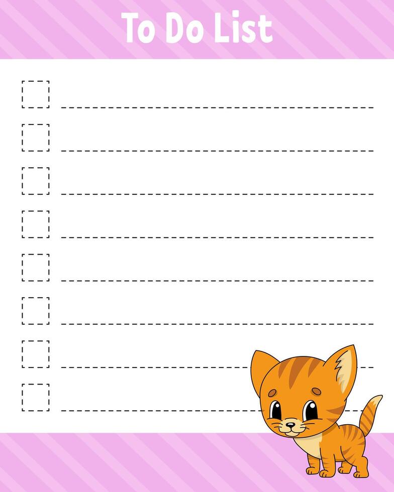 To do list. vector