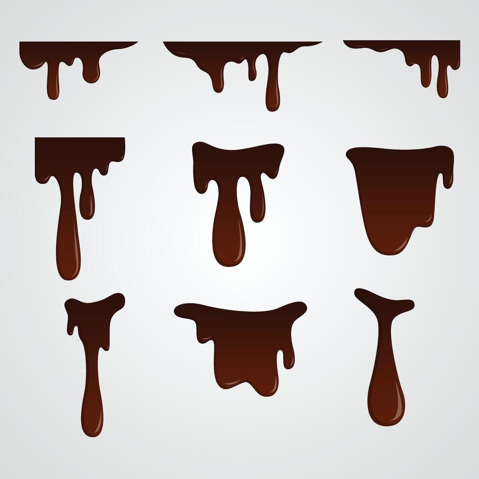 Chocolate melt collection illustration design vector